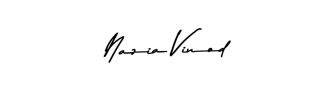 Use a signature maker to create a handwritten signature online. With this signature software, you can design (Asem Kandis PERSONAL USE) your own signature for name Nazia Vinod. Nazia Vinod signature style 9 images and pictures png