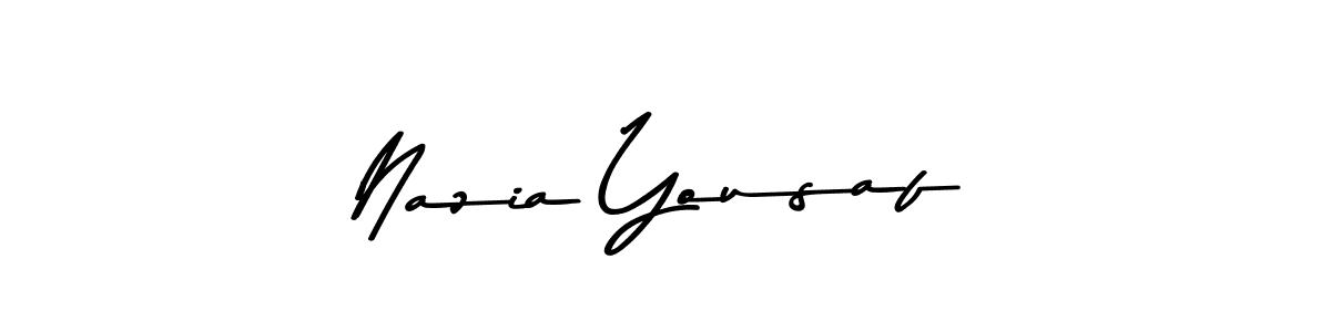 Use a signature maker to create a handwritten signature online. With this signature software, you can design (Asem Kandis PERSONAL USE) your own signature for name Nazia Yousaf. Nazia Yousaf signature style 9 images and pictures png