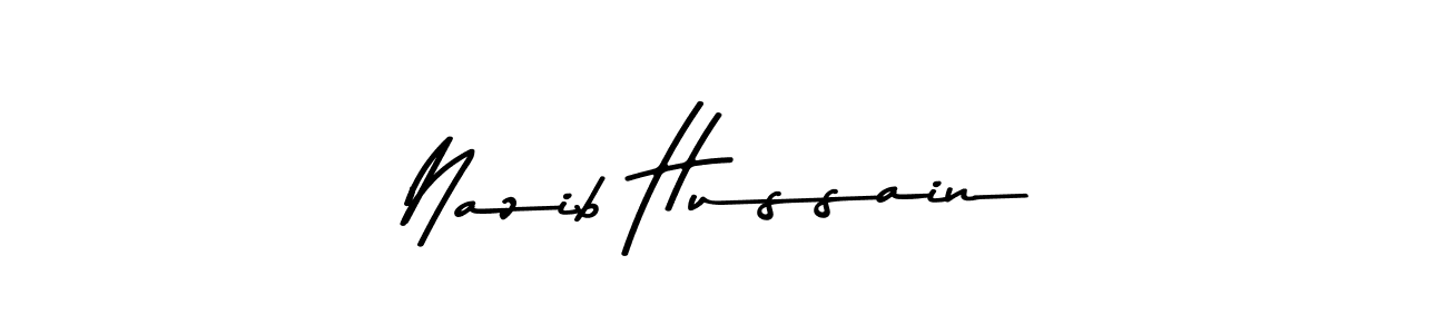 Design your own signature with our free online signature maker. With this signature software, you can create a handwritten (Asem Kandis PERSONAL USE) signature for name Nazib Hussain. Nazib Hussain signature style 9 images and pictures png