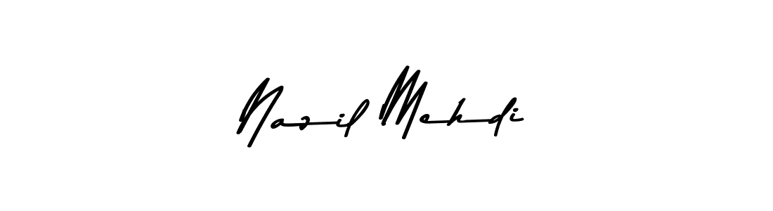 Nazil Mehdi stylish signature style. Best Handwritten Sign (Asem Kandis PERSONAL USE) for my name. Handwritten Signature Collection Ideas for my name Nazil Mehdi. Nazil Mehdi signature style 9 images and pictures png