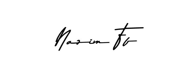 Use a signature maker to create a handwritten signature online. With this signature software, you can design (Asem Kandis PERSONAL USE) your own signature for name Nazim Ff. Nazim Ff signature style 9 images and pictures png