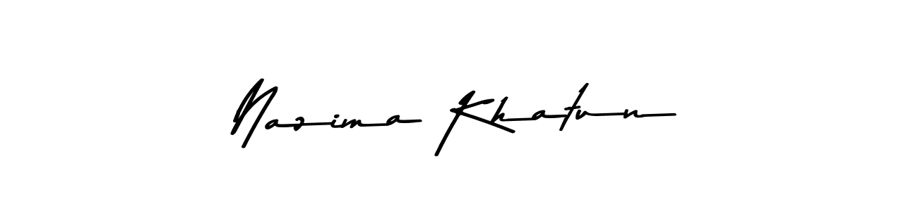 Make a beautiful signature design for name Nazima Khatun. With this signature (Asem Kandis PERSONAL USE) style, you can create a handwritten signature for free. Nazima Khatun signature style 9 images and pictures png