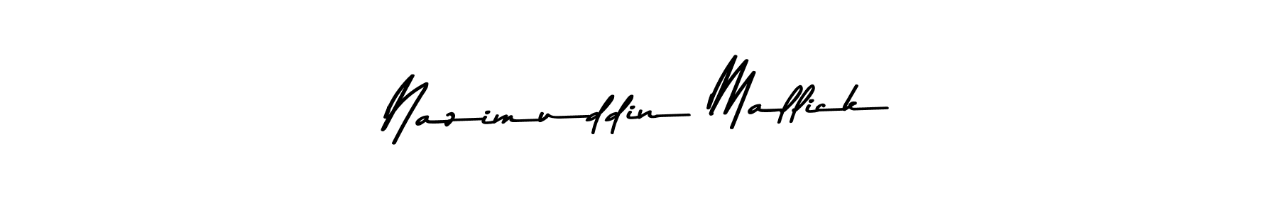 Make a beautiful signature design for name Nazimuddin Mallick. With this signature (Asem Kandis PERSONAL USE) style, you can create a handwritten signature for free. Nazimuddin Mallick signature style 9 images and pictures png