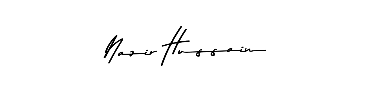 Make a beautiful signature design for name Nazir Hussain. With this signature (Asem Kandis PERSONAL USE) style, you can create a handwritten signature for free. Nazir Hussain signature style 9 images and pictures png