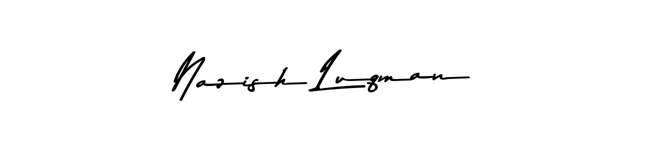 How to make Nazish Luqman signature? Asem Kandis PERSONAL USE is a professional autograph style. Create handwritten signature for Nazish Luqman name. Nazish Luqman signature style 9 images and pictures png