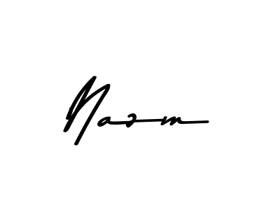 How to make Nazm signature? Asem Kandis PERSONAL USE is a professional autograph style. Create handwritten signature for Nazm name. Nazm signature style 9 images and pictures png