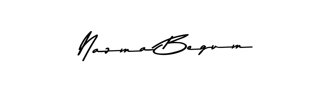 Design your own signature with our free online signature maker. With this signature software, you can create a handwritten (Asem Kandis PERSONAL USE) signature for name Nazma Begum. Nazma Begum signature style 9 images and pictures png