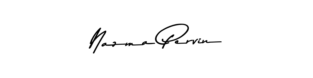 The best way (Asem Kandis PERSONAL USE) to make a short signature is to pick only two or three words in your name. The name Nazma Pervin include a total of six letters. For converting this name. Nazma Pervin signature style 9 images and pictures png