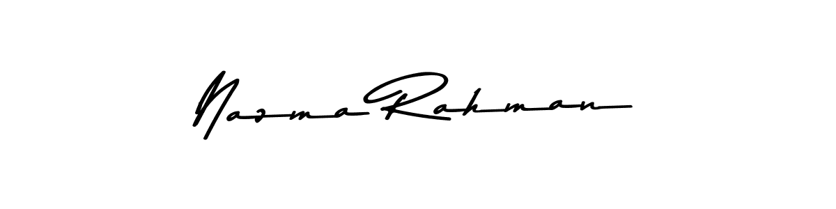 Also You can easily find your signature by using the search form. We will create Nazma Rahman name handwritten signature images for you free of cost using Asem Kandis PERSONAL USE sign style. Nazma Rahman signature style 9 images and pictures png