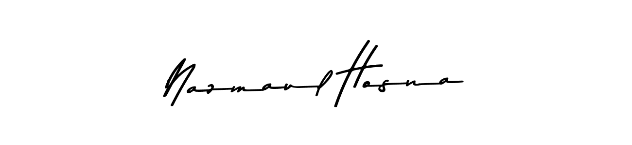 You can use this online signature creator to create a handwritten signature for the name Nazmaul Hosna. This is the best online autograph maker. Nazmaul Hosna signature style 9 images and pictures png