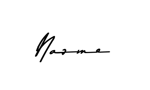 Make a beautiful signature design for name Nazme. With this signature (Asem Kandis PERSONAL USE) style, you can create a handwritten signature for free. Nazme signature style 9 images and pictures png