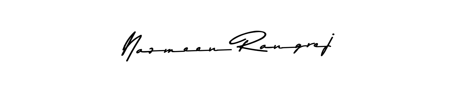 Design your own signature with our free online signature maker. With this signature software, you can create a handwritten (Asem Kandis PERSONAL USE) signature for name Nazmeen Rangrej. Nazmeen Rangrej signature style 9 images and pictures png