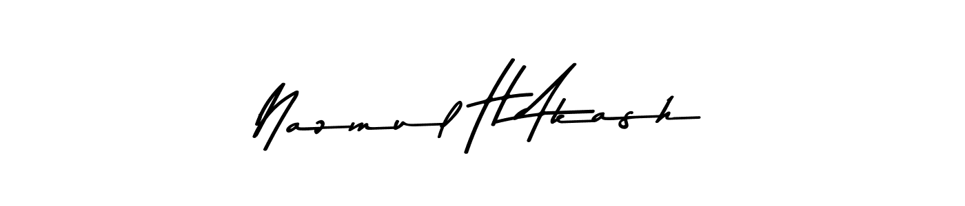 Also You can easily find your signature by using the search form. We will create Nazmul H Akash name handwritten signature images for you free of cost using Asem Kandis PERSONAL USE sign style. Nazmul H Akash signature style 9 images and pictures png