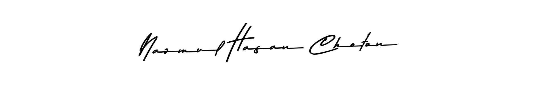 Similarly Asem Kandis PERSONAL USE is the best handwritten signature design. Signature creator online .You can use it as an online autograph creator for name Nazmul Hasan Choton. Nazmul Hasan Choton signature style 9 images and pictures png