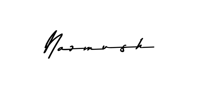 You should practise on your own different ways (Asem Kandis PERSONAL USE) to write your name (Nazmush) in signature. don't let someone else do it for you. Nazmush signature style 9 images and pictures png