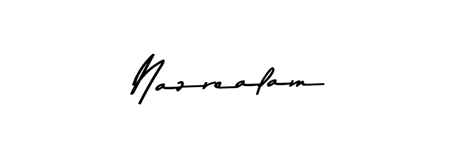 This is the best signature style for the Nazrealam name. Also you like these signature font (Asem Kandis PERSONAL USE). Mix name signature. Nazrealam signature style 9 images and pictures png
