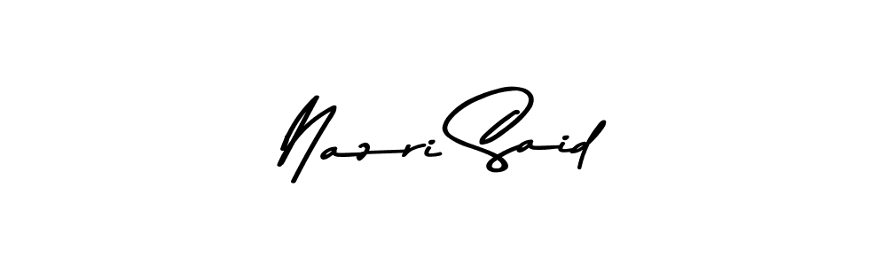 if you are searching for the best signature style for your name Nazri Said. so please give up your signature search. here we have designed multiple signature styles  using Asem Kandis PERSONAL USE. Nazri Said signature style 9 images and pictures png
