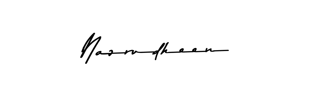 The best way (Asem Kandis PERSONAL USE) to make a short signature is to pick only two or three words in your name. The name Nazrudheen include a total of six letters. For converting this name. Nazrudheen signature style 9 images and pictures png
