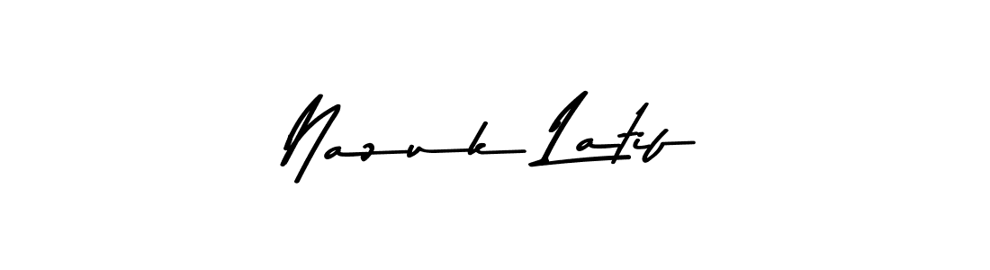This is the best signature style for the Nazuk Latif name. Also you like these signature font (Asem Kandis PERSONAL USE). Mix name signature. Nazuk Latif signature style 9 images and pictures png