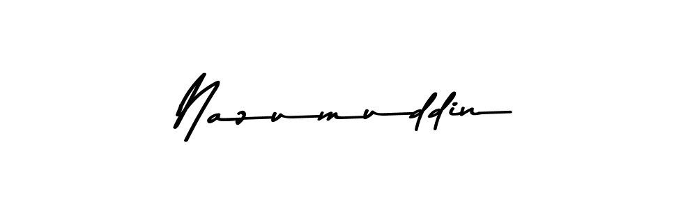 How to make Nazumuddin name signature. Use Asem Kandis PERSONAL USE style for creating short signs online. This is the latest handwritten sign. Nazumuddin signature style 9 images and pictures png