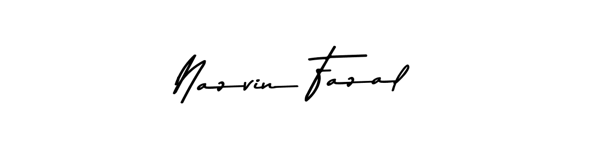 Use a signature maker to create a handwritten signature online. With this signature software, you can design (Asem Kandis PERSONAL USE) your own signature for name Nazvin Fazal. Nazvin Fazal signature style 9 images and pictures png