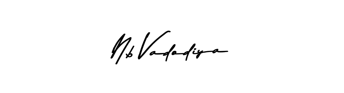 if you are searching for the best signature style for your name Nb Vadodiya. so please give up your signature search. here we have designed multiple signature styles  using Asem Kandis PERSONAL USE. Nb Vadodiya signature style 9 images and pictures png