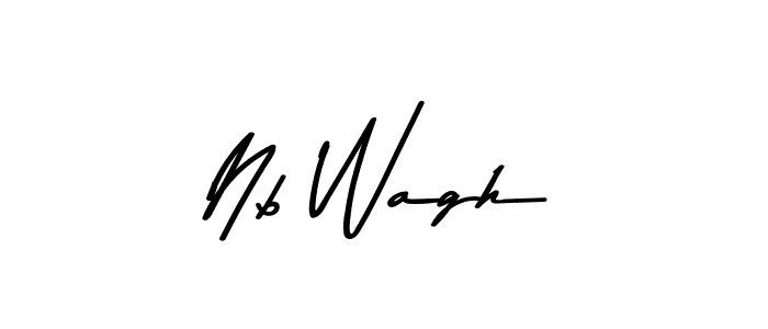 Create a beautiful signature design for name Nb Wagh. With this signature (Asem Kandis PERSONAL USE) fonts, you can make a handwritten signature for free. Nb Wagh signature style 9 images and pictures png