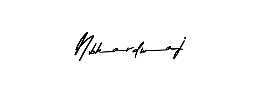 How to make Nbhardwaj name signature. Use Asem Kandis PERSONAL USE style for creating short signs online. This is the latest handwritten sign. Nbhardwaj signature style 9 images and pictures png