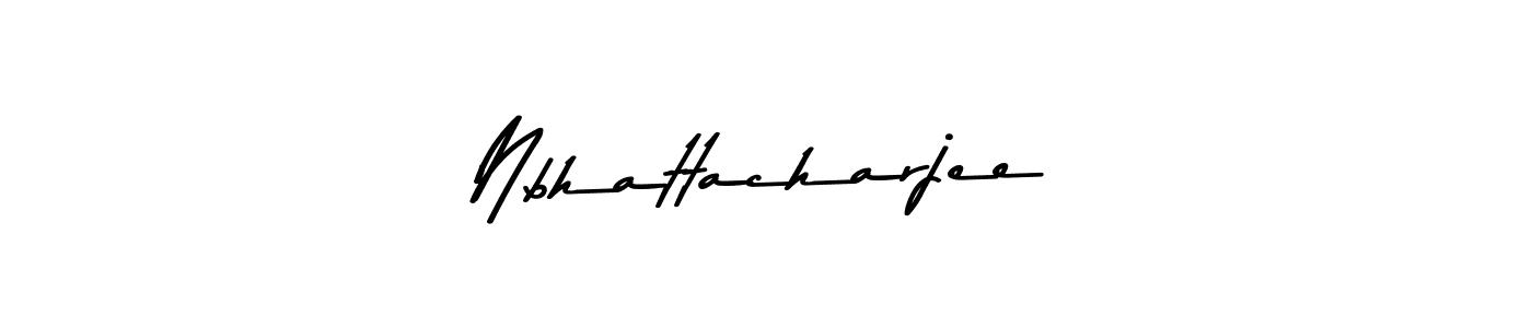 Create a beautiful signature design for name Nbhattacharjee. With this signature (Asem Kandis PERSONAL USE) fonts, you can make a handwritten signature for free. Nbhattacharjee signature style 9 images and pictures png