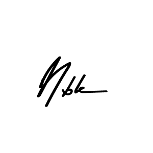 Design your own signature with our free online signature maker. With this signature software, you can create a handwritten (Asem Kandis PERSONAL USE) signature for name Nbk. Nbk signature style 9 images and pictures png