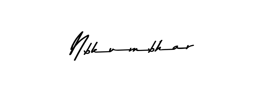 The best way (Asem Kandis PERSONAL USE) to make a short signature is to pick only two or three words in your name. The name Nbkumbhar include a total of six letters. For converting this name. Nbkumbhar signature style 9 images and pictures png