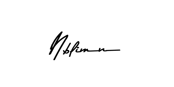 Use a signature maker to create a handwritten signature online. With this signature software, you can design (Asem Kandis PERSONAL USE) your own signature for name Nblimn. Nblimn signature style 9 images and pictures png