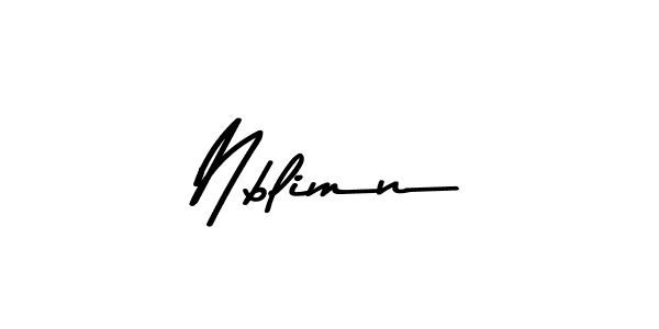 Use a signature maker to create a handwritten signature online. With this signature software, you can design (Asem Kandis PERSONAL USE) your own signature for name Nblimn. Nblimn signature style 9 images and pictures png