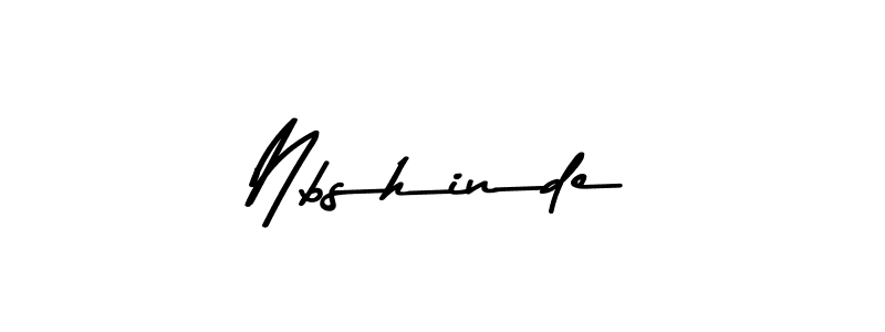 Create a beautiful signature design for name Nbshinde. With this signature (Asem Kandis PERSONAL USE) fonts, you can make a handwritten signature for free. Nbshinde signature style 9 images and pictures png