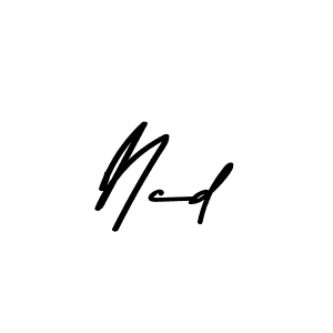 Design your own signature with our free online signature maker. With this signature software, you can create a handwritten (Asem Kandis PERSONAL USE) signature for name Ncd. Ncd signature style 9 images and pictures png