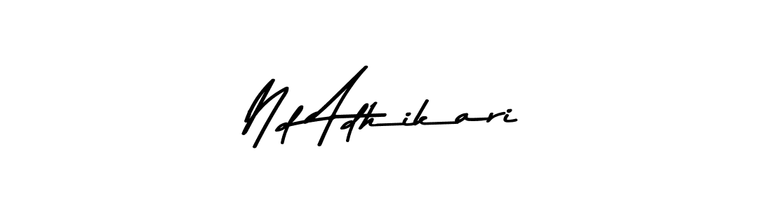 How to make Nd Adhikari signature? Asem Kandis PERSONAL USE is a professional autograph style. Create handwritten signature for Nd Adhikari name. Nd Adhikari signature style 9 images and pictures png