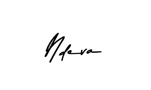 Design your own signature with our free online signature maker. With this signature software, you can create a handwritten (Asem Kandis PERSONAL USE) signature for name Ndeva. Ndeva signature style 9 images and pictures png