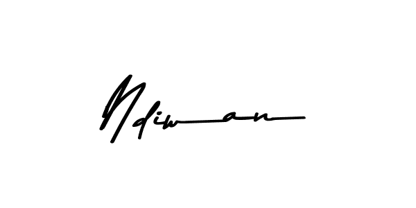 Design your own signature with our free online signature maker. With this signature software, you can create a handwritten (Asem Kandis PERSONAL USE) signature for name Ndiwan. Ndiwan signature style 9 images and pictures png