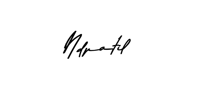 Use a signature maker to create a handwritten signature online. With this signature software, you can design (Asem Kandis PERSONAL USE) your own signature for name Ndpatil. Ndpatil signature style 9 images and pictures png