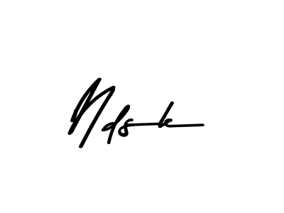 Ndsk stylish signature style. Best Handwritten Sign (Asem Kandis PERSONAL USE) for my name. Handwritten Signature Collection Ideas for my name Ndsk. Ndsk signature style 9 images and pictures png