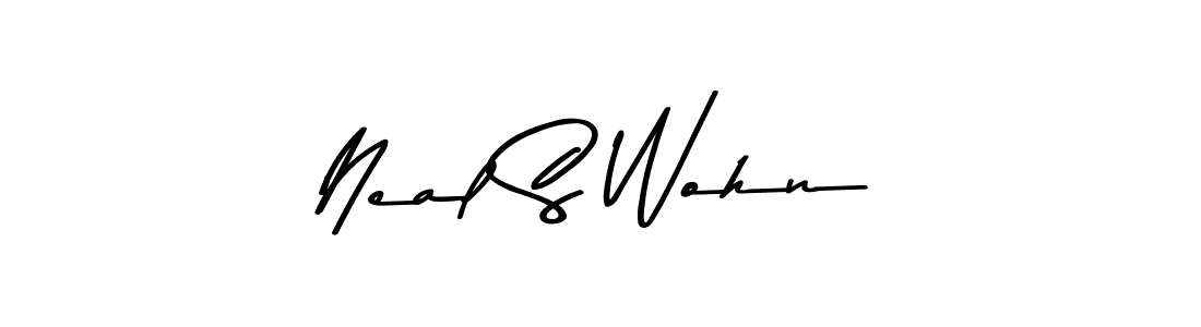 Make a beautiful signature design for name Neal S Wohn. With this signature (Asem Kandis PERSONAL USE) style, you can create a handwritten signature for free. Neal S Wohn signature style 9 images and pictures png