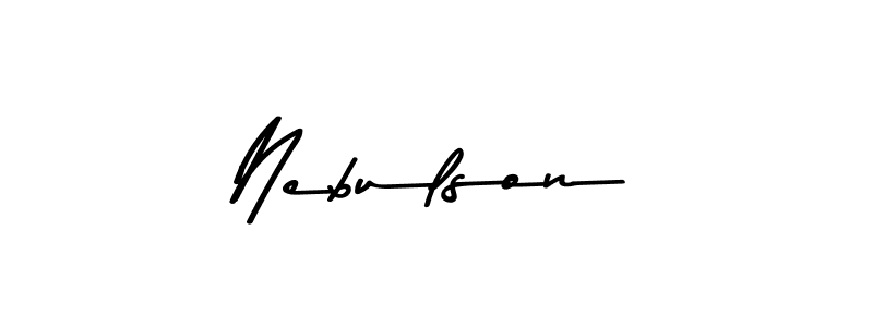 Make a beautiful signature design for name Nebulson. With this signature (Asem Kandis PERSONAL USE) style, you can create a handwritten signature for free. Nebulson signature style 9 images and pictures png