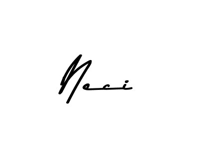 How to make Neci name signature. Use Asem Kandis PERSONAL USE style for creating short signs online. This is the latest handwritten sign. Neci signature style 9 images and pictures png