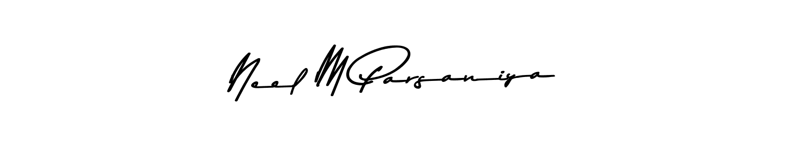 Asem Kandis PERSONAL USE is a professional signature style that is perfect for those who want to add a touch of class to their signature. It is also a great choice for those who want to make their signature more unique. Get Neel M Parsaniya name to fancy signature for free. Neel M Parsaniya signature style 9 images and pictures png
