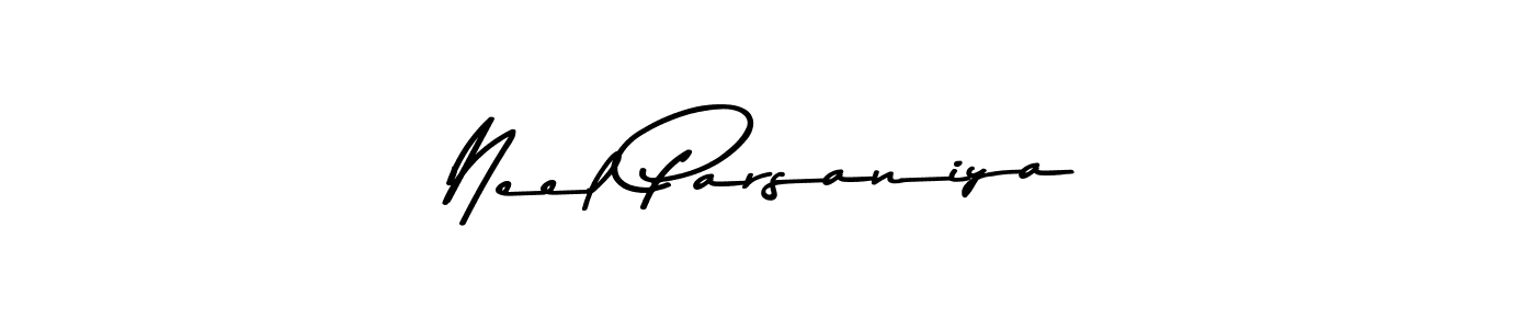 Use a signature maker to create a handwritten signature online. With this signature software, you can design (Asem Kandis PERSONAL USE) your own signature for name Neel Parsaniya. Neel Parsaniya signature style 9 images and pictures png