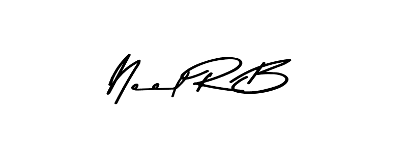 This is the best signature style for the Neel R B name. Also you like these signature font (Asem Kandis PERSONAL USE). Mix name signature. Neel R B signature style 9 images and pictures png