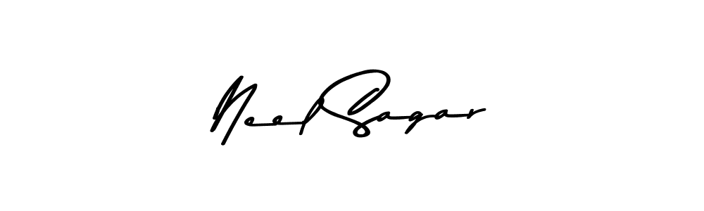 Create a beautiful signature design for name Neel Sagar. With this signature (Asem Kandis PERSONAL USE) fonts, you can make a handwritten signature for free. Neel Sagar signature style 9 images and pictures png