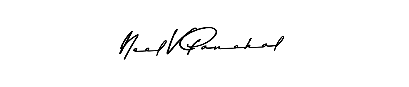 Use a signature maker to create a handwritten signature online. With this signature software, you can design (Asem Kandis PERSONAL USE) your own signature for name Neel V Panchal. Neel V Panchal signature style 9 images and pictures png