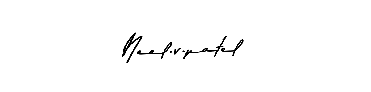 Make a beautiful signature design for name Neel.v.patel. Use this online signature maker to create a handwritten signature for free. Neel.v.patel signature style 9 images and pictures png