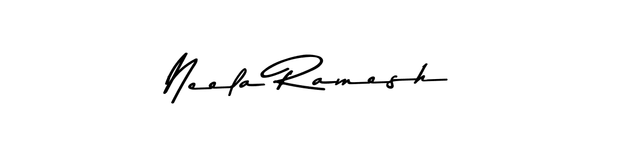 Neela Ramesh stylish signature style. Best Handwritten Sign (Asem Kandis PERSONAL USE) for my name. Handwritten Signature Collection Ideas for my name Neela Ramesh. Neela Ramesh signature style 9 images and pictures png